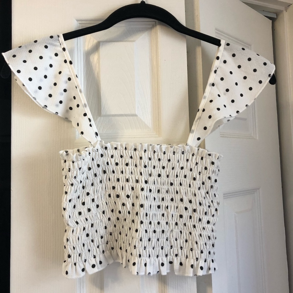 BooHoo polkadot crop top